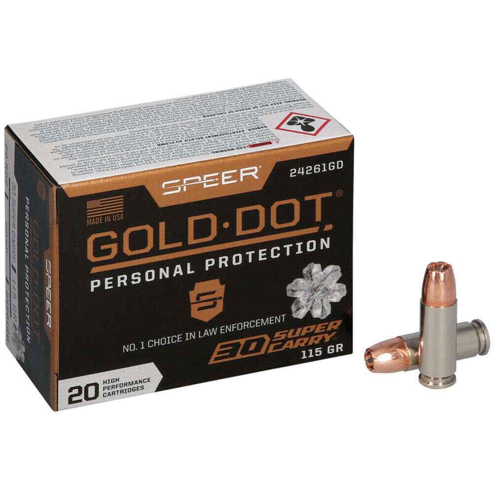 Ammunition Speer Ammunition Ready Series SPEER 30 SUPER CARRY 115GR GOLD DOT HOLLOW POINT 20rd